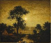 Ralph Albert Blakelock Moonlight oil painting on canvas